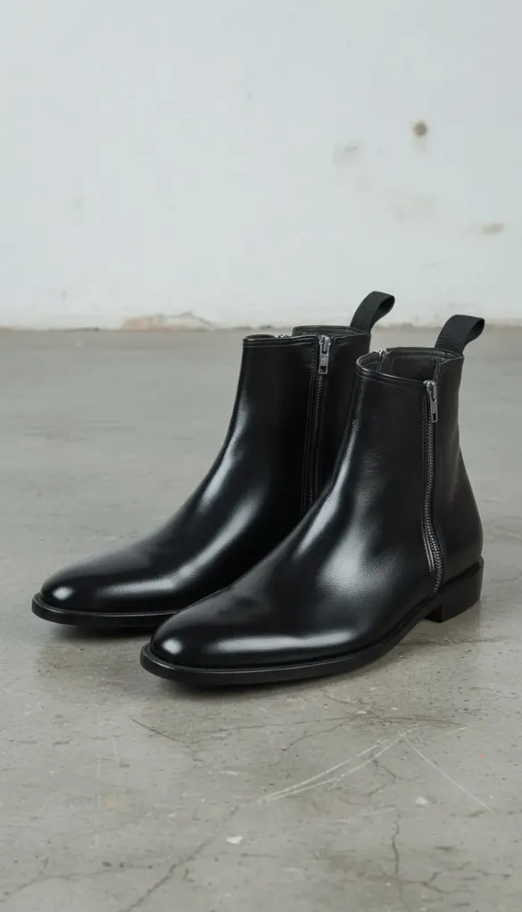 Black Zip Boots